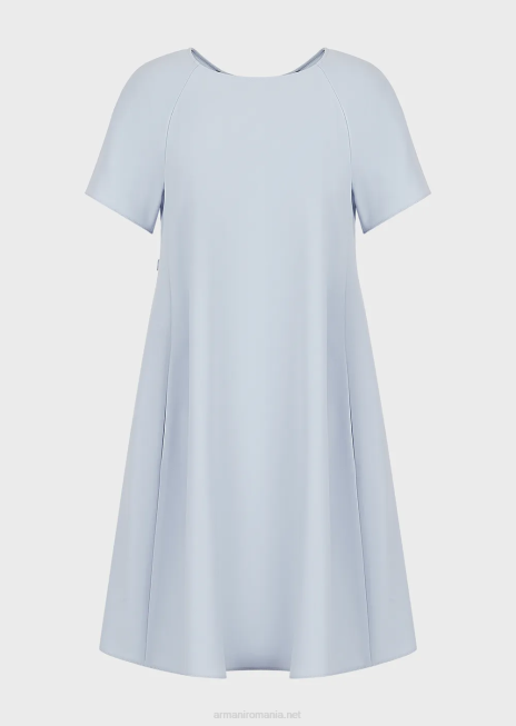 femei R802G80 rochie evazată din cady tehnic cu nasturi Armani