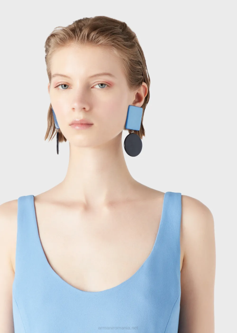 femei R802G83 rochie din crepon din cady, fără mâneci Armani