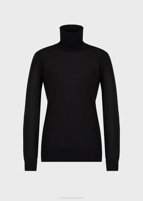 femei R802G226 pură lână virgină Armani negru