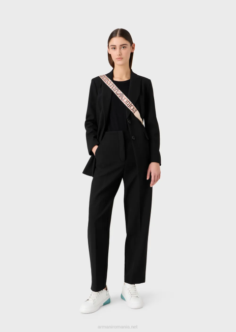 femei R802G443 tricou din jerseu elastic travel essentials Armani negru