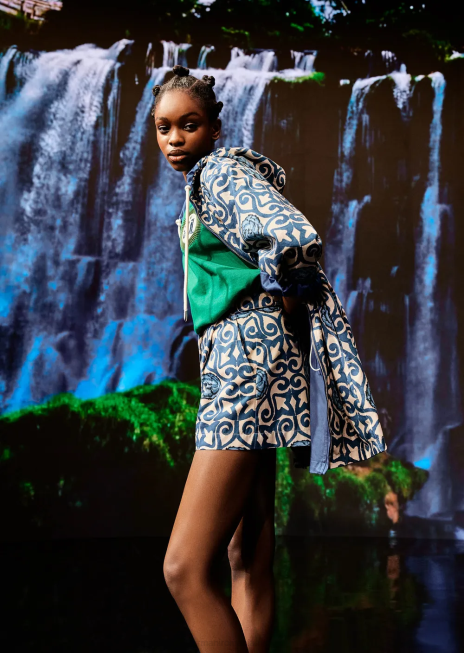 femei R802G485 colecție sustenabilă tricou din jerseu american organic cu plasture Armani verde