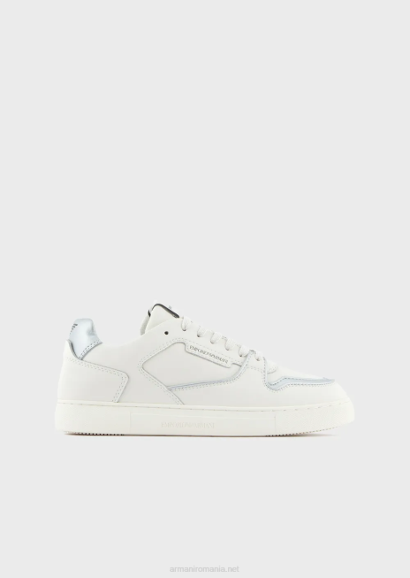 femei R802G547 pantofi sport multicolori din piele Armani alb