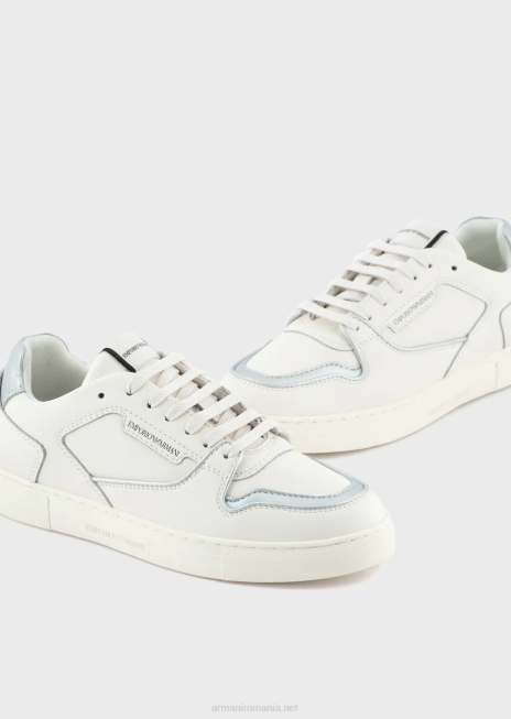 femei R802G547 pantofi sport multicolori din piele Armani alb