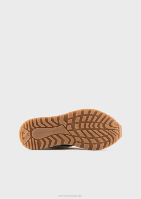 femei R802G576 colecție sustenabilă crust piele și adidași eco-nylon Armani albastru marin