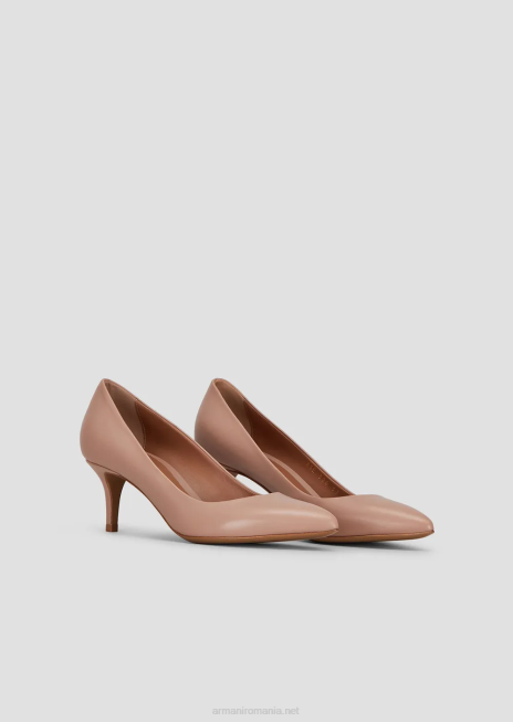 femei R802G525 pantofi din piele cu toc stiletto Armani nud