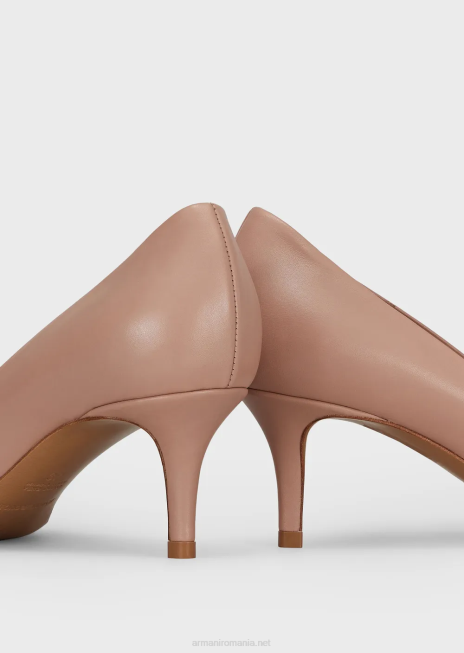 femei R802G525 pantofi din piele cu toc stiletto Armani nud