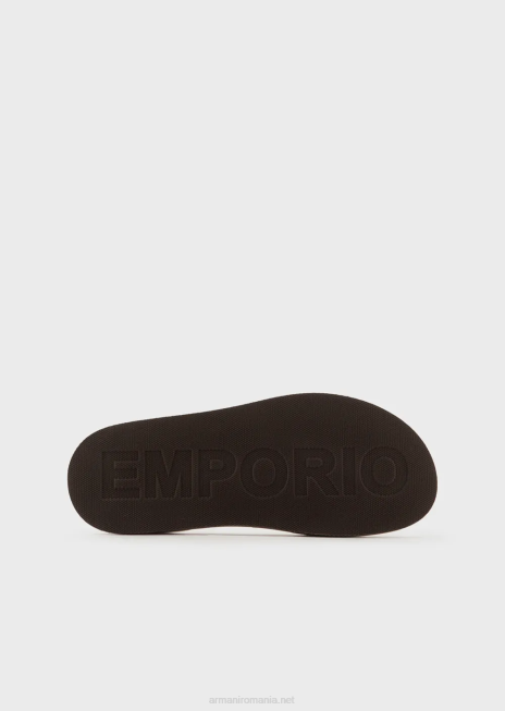 femei R802G527 sandale din piele nappa Armani alb ca laptele