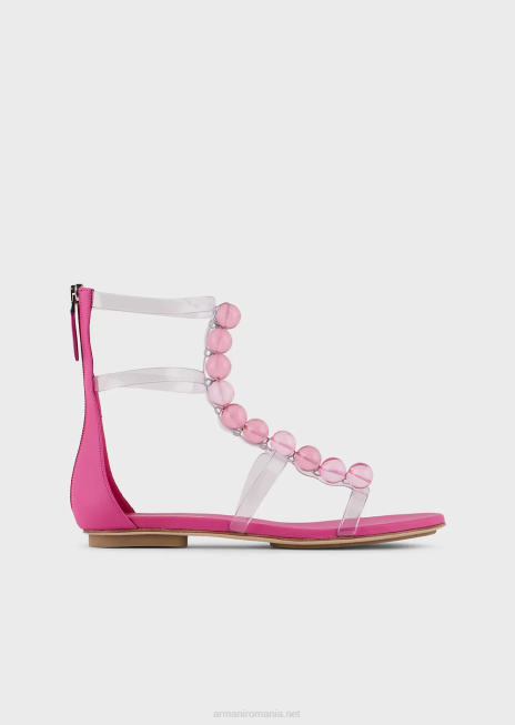 femei R802G541 sandale pvc cu margele de sticla Armani roz