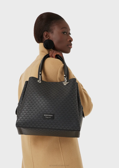 femei R802G724 geantă de cumpărături cu vultur cu farmec de vultur Armani model