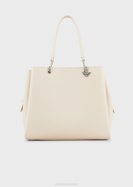 femei R802G731 Geantă shopper palmellato cu efect de piele cu farmec de vultur Armani