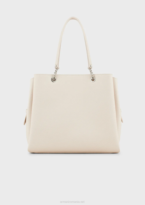 femei R802G731 Geantă shopper palmellato cu efect de piele cu farmec de vultur Armani