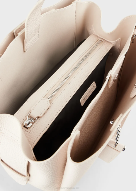 femei R802G731 Geantă shopper palmellato cu efect de piele cu farmec de vultur Armani