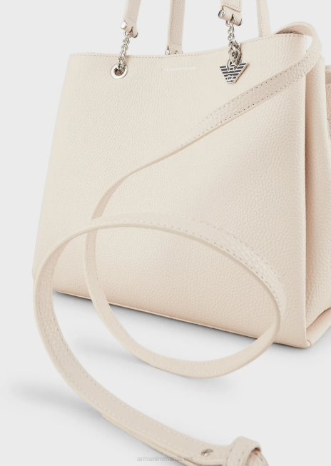 femei R802G731 Geantă shopper palmellato cu efect de piele cu farmec de vultur Armani