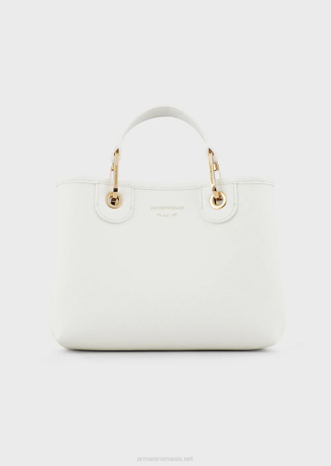 femei R802G656 myea bag geanta shopper mica cu imprimeu cerb Armani alb