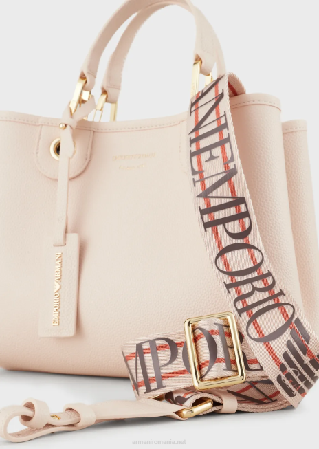 femei R802G657 myea bag geanta shopper mica cu imprimeu cerb Armani roz pudra