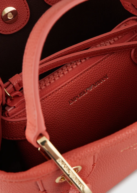 femei R802G658 myea bag geanta shopper mica cu imprimeu cerb Armani piele de bivol