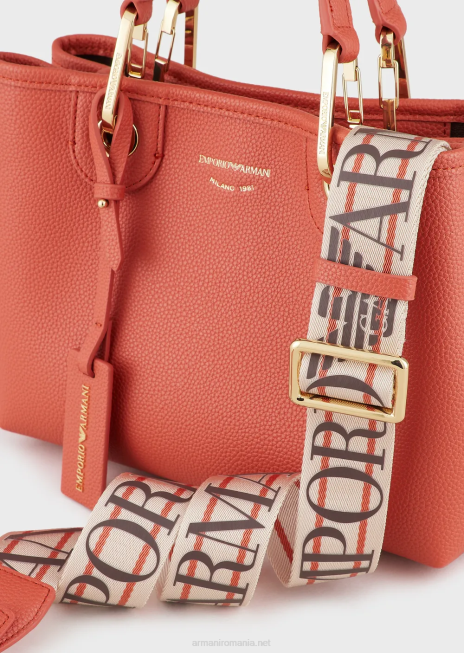 femei R802G658 myea bag geanta shopper mica cu imprimeu cerb Armani piele de bivol