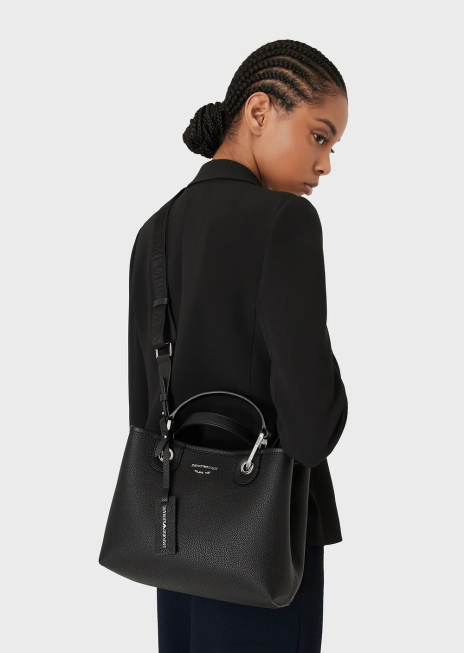 femei R802G663 myea bag geanta shopper mica cu imprimeu cerb Armani albastru marin