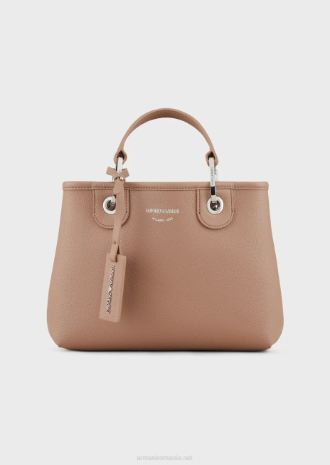 femei R802G664 myea bag geanta shopper mica cu imprimeu cerb Armani cămilă