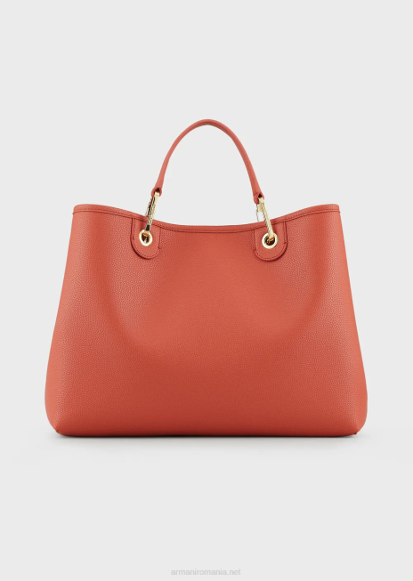 femei R802G676 geantă shopper medium myea cu imprimeu de cerb Armani maro