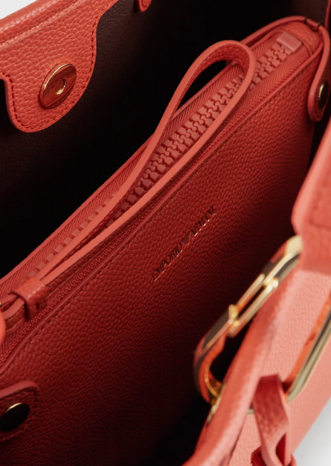 femei R802G676 geantă shopper medium myea cu imprimeu de cerb Armani maro