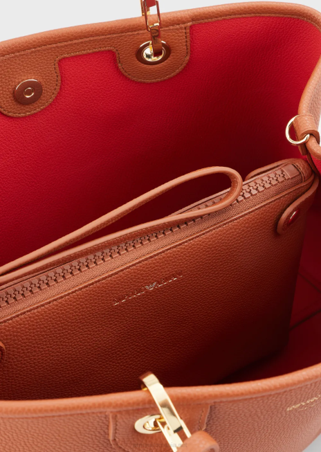 femei R802G677 geantă shopper medium myea cu imprimeu de cerb Armani roz pudra