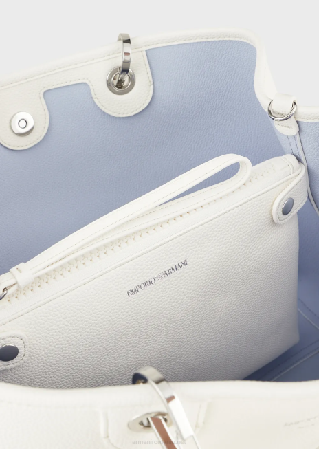 femei R802G680 geantă shopper medium myea cu imprimeu de cerb Armani argint/fum