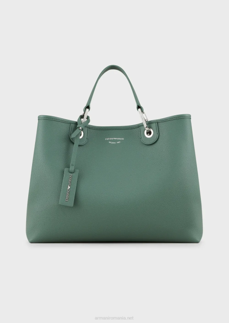 femei R802G681 geantă shopper medium myea cu imprimeu de cerb Armani verde