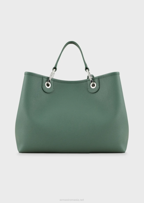 femei R802G681 geantă shopper medium myea cu imprimeu de cerb Armani verde