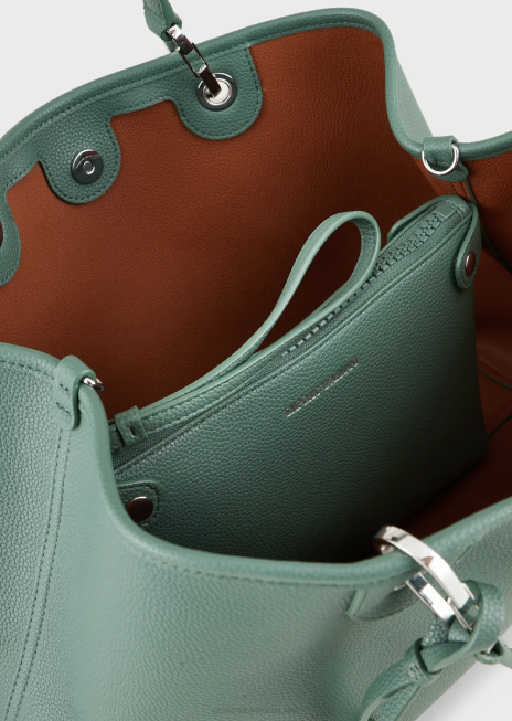 femei R802G681 geantă shopper medium myea cu imprimeu de cerb Armani verde