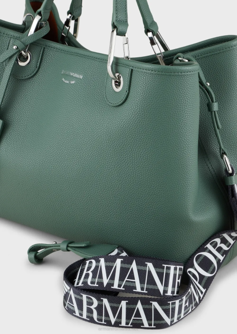 femei R802G681 geantă shopper medium myea cu imprimeu de cerb Armani verde
