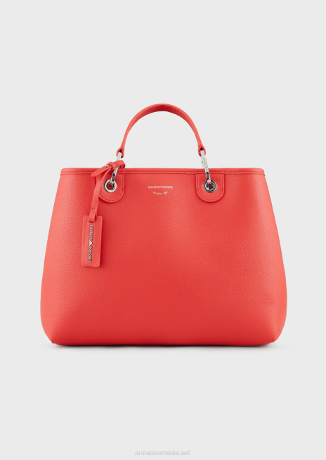 femei R802G682 geantă shopper medium myea cu imprimeu de cerb Armani portocale