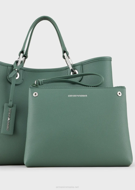 femei R802G682 geantă shopper medium myea cu imprimeu de cerb Armani portocale