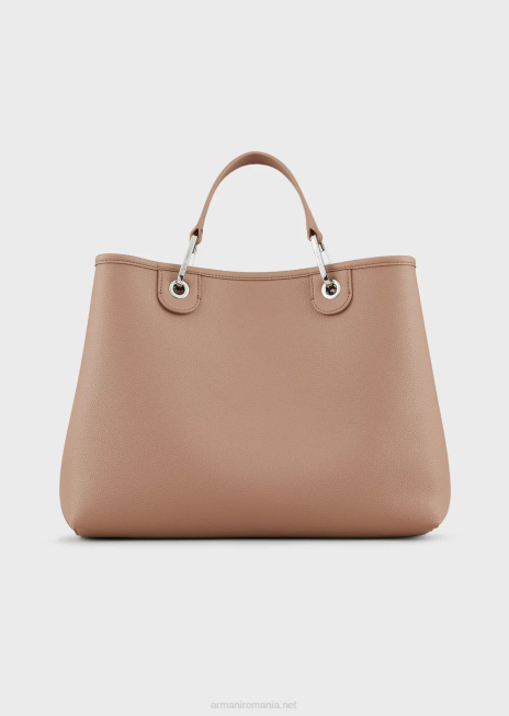 femei R802G684 geantă shopper medium myea cu imprimeu de cerb Armani cămilă