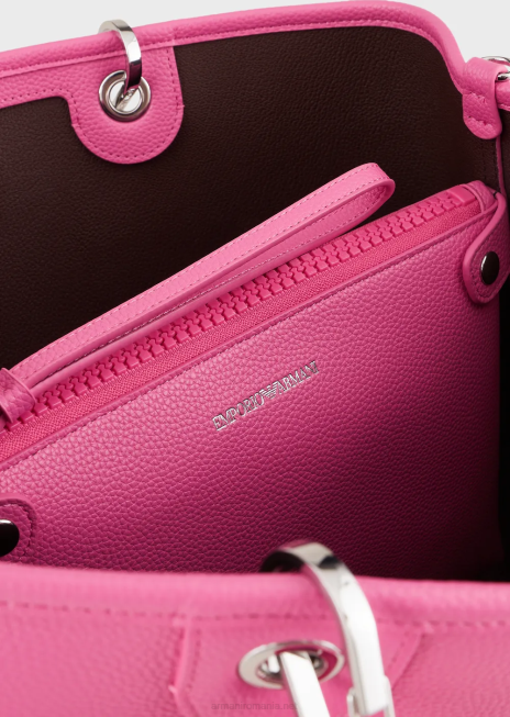 femei R802G685 geantă shopper medium myea cu imprimeu de cerb Armani fucsie