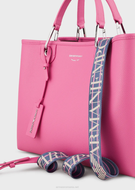 femei R802G685 geantă shopper medium myea cu imprimeu de cerb Armani fucsie