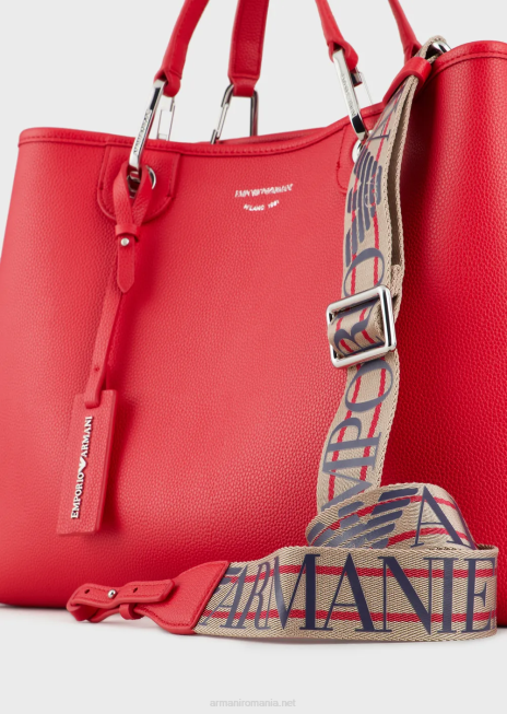 femei R802G687 geantă shopper medium myea cu imprimeu de cerb Armani coral