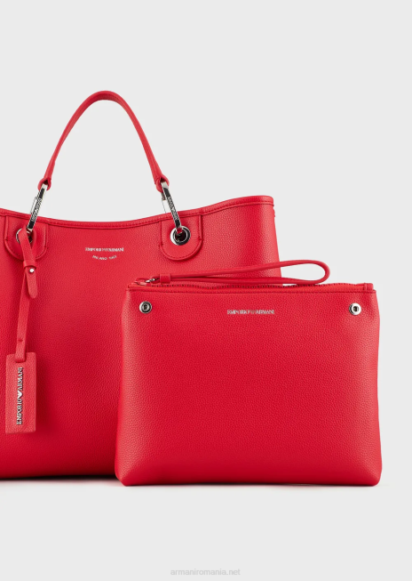 femei R802G687 geantă shopper medium myea cu imprimeu de cerb Armani coral