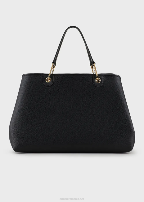 femei R802G688 geantă shopper mare myea cu imprimeu cerb Armani negru