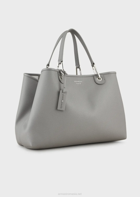 femei R802G690 geantă shopper mare myea cu imprimeu cerb Armani gri