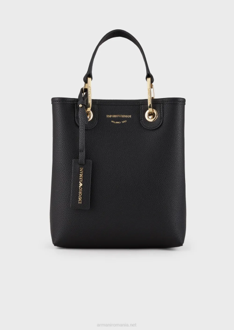 femei R802G691 geantă shopper verticală myea cu imprimeu de cerb Armani negru