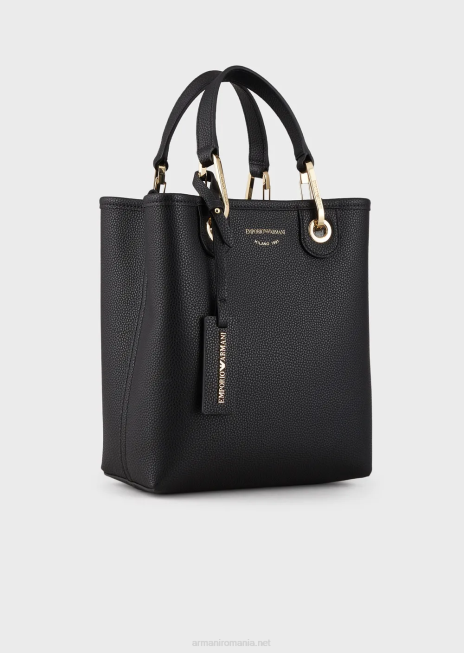femei R802G691 geantă shopper verticală myea cu imprimeu de cerb Armani negru
