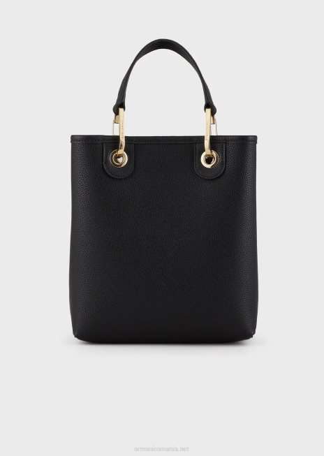 femei R802G691 geantă shopper verticală myea cu imprimeu de cerb Armani negru