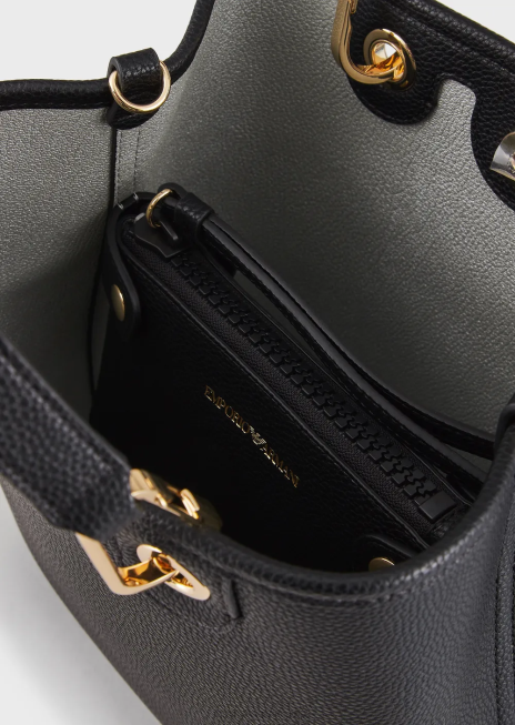 femei R802G691 geantă shopper verticală myea cu imprimeu de cerb Armani negru