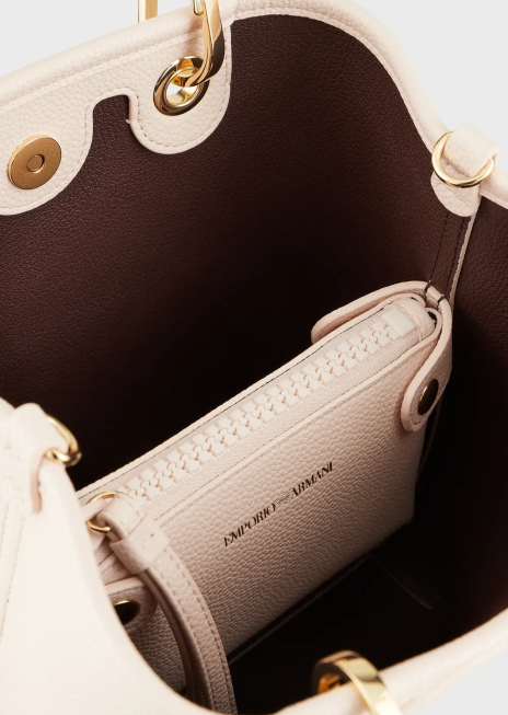 femei R802G692 geantă shopper verticală myea cu imprimeu de cerb Armani nud