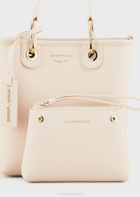 femei R802G692 geantă shopper verticală myea cu imprimeu de cerb Armani nud