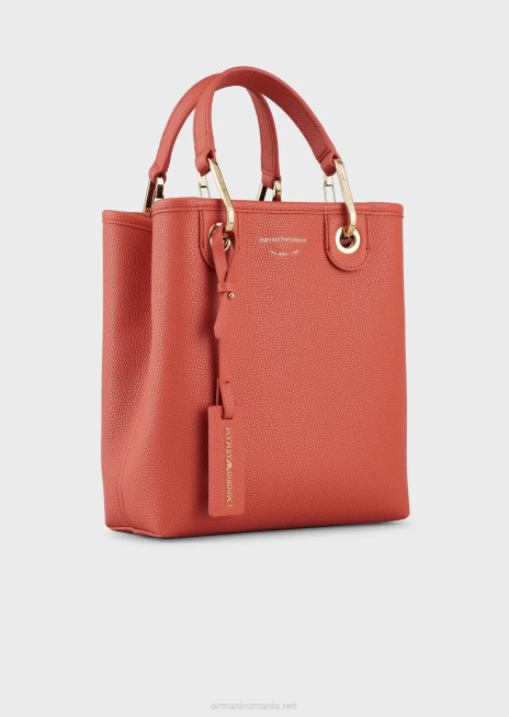 femei R802G693 geantă shopper verticală myea cu imprimeu de cerb Armani maro