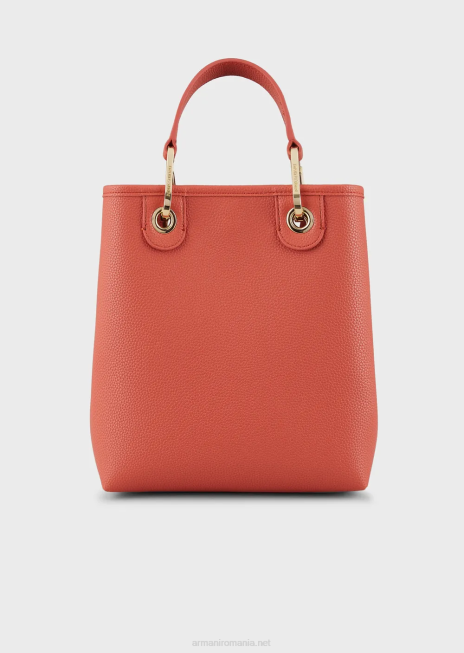 femei R802G693 geantă shopper verticală myea cu imprimeu de cerb Armani maro