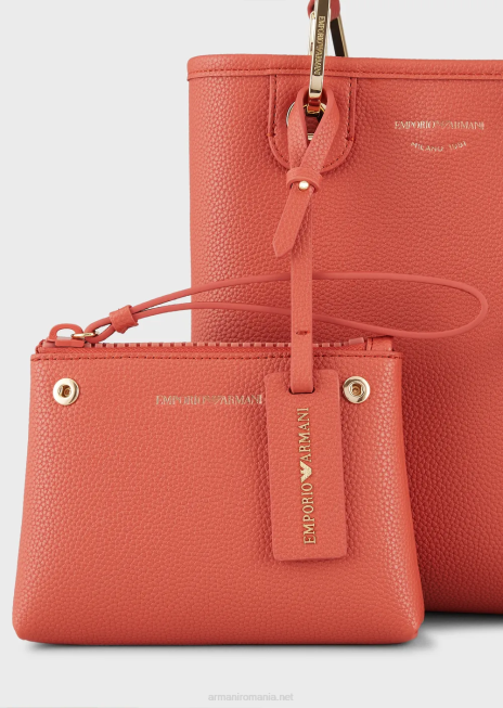 femei R802G693 geantă shopper verticală myea cu imprimeu de cerb Armani maro