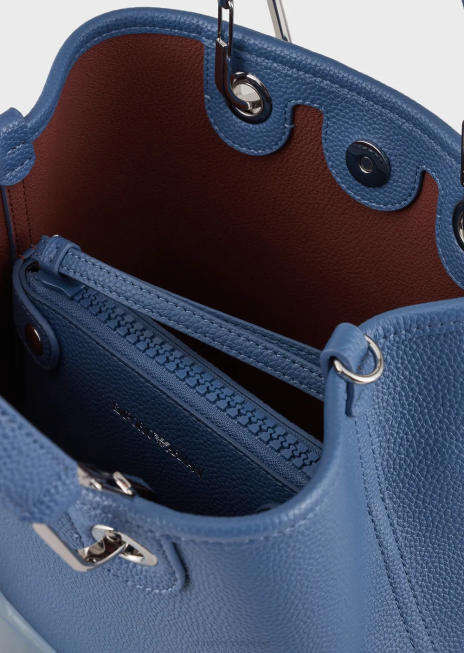 femei R802G694 geantă shopper verticală myea cu imprimeu de cerb Armani albastru